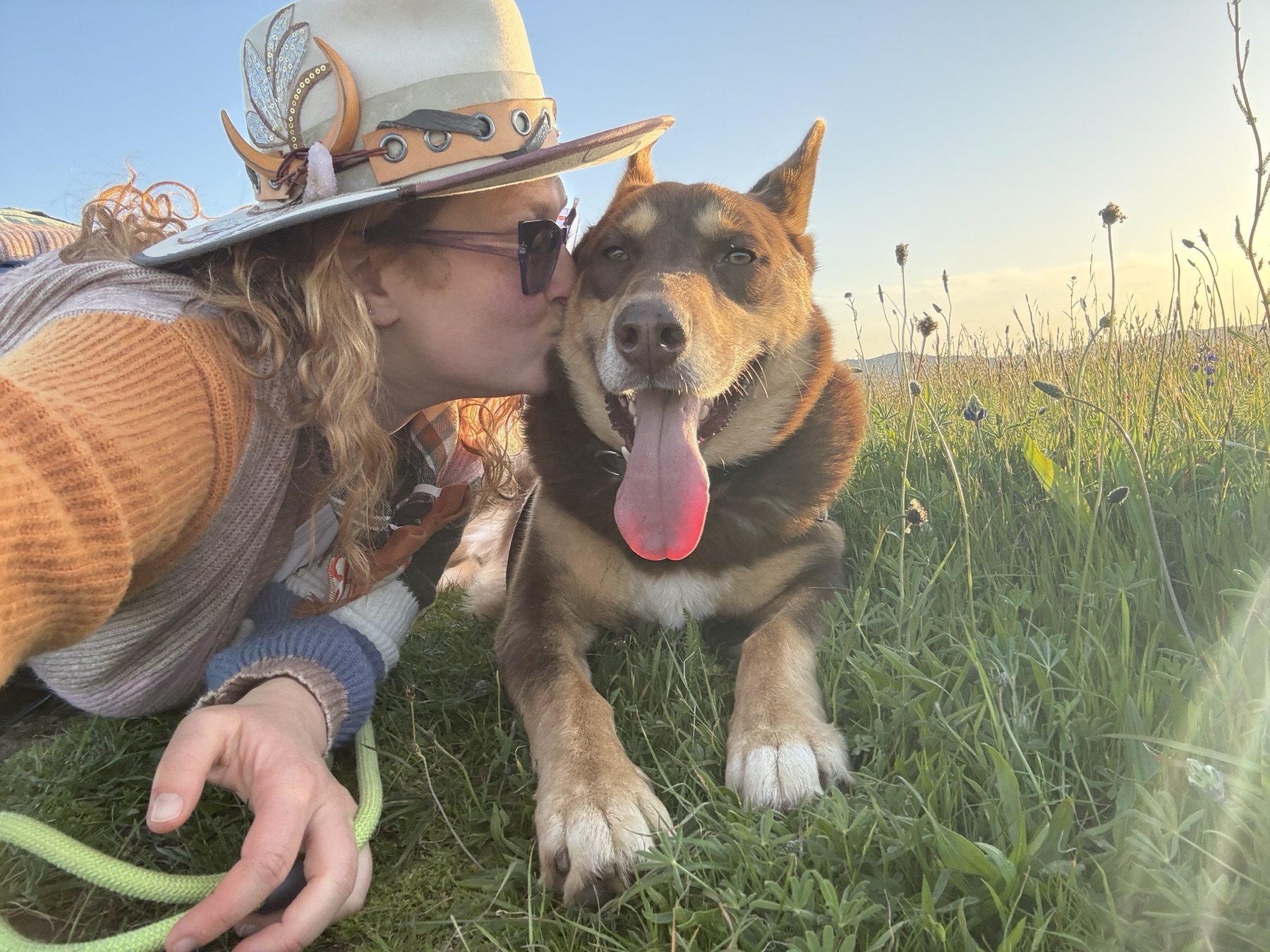 Svetlana with her dog Mellow
