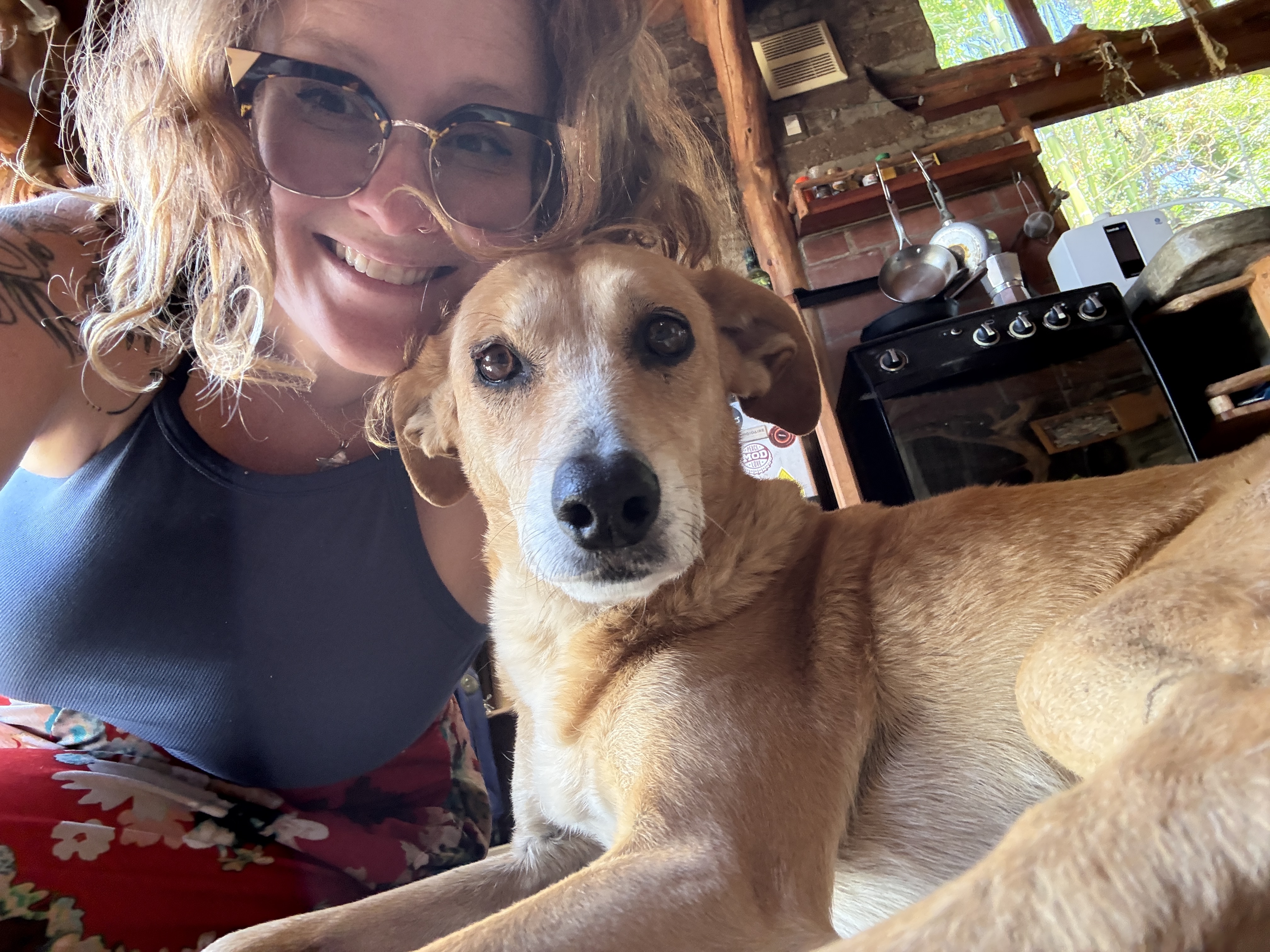 Svetlana with her dog Bella